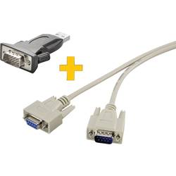 Renkforce USB 2.0, sériový kabel [1x USB 2.0 zástrčka A - 1x D-SUB zástrčka 9pólová] pozlacené kontakty