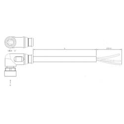 TE Connectivity upravený zástrčkový konektor pro senzory - aktory, 1-2273083-1, piny: 4, 1.50 m, 1 ks