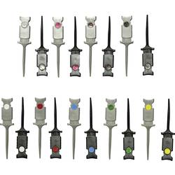 VOLTCRAFT Svorkové zkušební minihroty, konektor 0,64 mm, CAT I, černá, červená, hnědá, zelená, žlutá, fialová, modrá, bílá, šedá