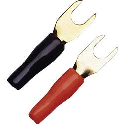 Sinuslive KSI-4P10 vidlicové kabelové oko 4 mm² Ø otvoru=5 mm částečná izolace černá, červená 10 ks