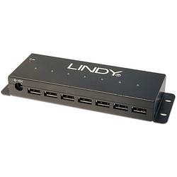 LINDY LINDY USB 2.0 Metall Hub 7 Port 7 portů USB 2.0 hub černá