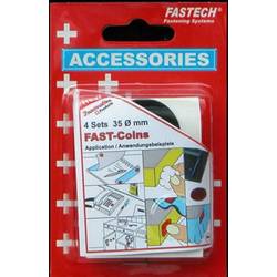 FASTECH® 683-330 kulaté suché zipy, zalepení hotmelt , háčková a flaušová část, (Ø) 35 mm, černá, 4 pár