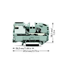 WAGO 2016-7111 potenciálová svorka 12 mm pružinová svorka šedá 25 ks