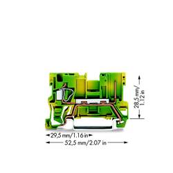 WAGO 769-237 hlavní svorka 5 mm pružinová svorka osazení: Terre zelená, žlutá 100 ks