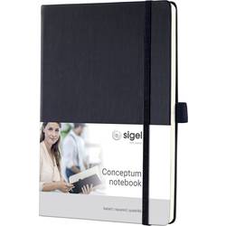Sigel CONCEPTUM® CO121 poznámková kniha čtverečkovaný černá Počet listů: 97 DIN A5