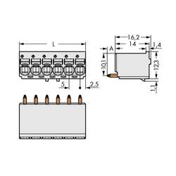 WAGO konektor do DPS 2092 Počet pólů 10 Rastr (rozteč): 5 mm 2092-1180-100 100 ks