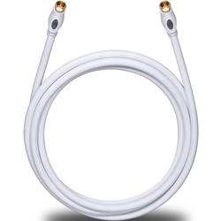 antény, SAT kabel [1x F zástrčka - 1x F zástrčka] 7.50 m 120 dB pozlacené kontakty bílá Oehlbach Transmission Plus S