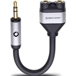 Oehlbach 60021 i-Connect J-AD jack audio Y adaptér [1x jack zástrčka 3,5 mm - 2x jack zásuvka 3,5 mm] černá