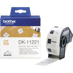 Brother DK-11221 etikety v roli 23 x 23 mm papír bílá 1000 ks trvalé DK11221 univerzální etikety