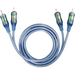 cinch audio kabel [2x cinch zástrčka - 2x cinch zástrčka] 1.00 m transparentní modrá pozlacené kontakty Oehlbach Ice Blue