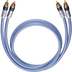 cinch audio kabel [2x cinch zástrčka - 2x cinch zástrčka] 0.50 m modrá pozlacené kontakty Oehlbach XXL® Series 2