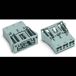 WAGO 770-783 síťový konektor WINSTA MIDI zásuvka, rovná Počet kontaktů: 3 25 A růžová 100 ks