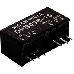 MEAN WELL DPB09A-15 DC/DC měnič napětí, modul 300 mA 9 W Počet výstupů: 2 x Obsah 1 ks