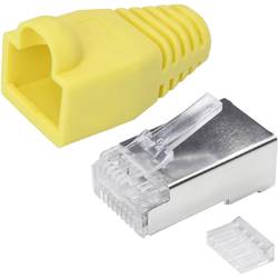 Quadrios 1906C169, RJ45 konektor, zástrčka, rovná, žlutá, 25 ks