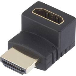 HDMI adaptér [1x HDMI zástrčka - 1x HDMI zásuvka] Zahnutý směrem nahoru o 270° pozlacené kontakty SpeaKa Professional