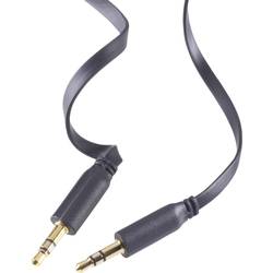 SpeaKa Professional SP-7870108 jack audio kabel [1x jack zástrčka 3,5 mm - 1x jack zástrčka 3,5 mm] 0.50 m černá pozlacené kontakty, flexibilní provedení