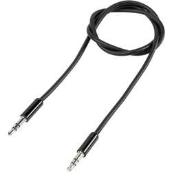 SpeaKa Professional SP-7870044 jack audio kabel [1x jack zástrčka 3,5 mm - 1x jack zástrčka 3,5 mm] 1.00 m černá SuperSoft opletení