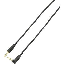 SpeaKa Professional SP-7870060 jack audio kabel [1x jack zástrčka 3,5 mm - 1x jack zástrčka 3,5 mm] 1.00 m černá pozlacené kontakty, SuperSoft opletení