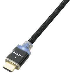SpeaKa Professional HDMI kabel Zástrčka HDMI-A 5.00 m černá SP-7870020 Audio Return Channel, pozlacené kontakty, opletený, s LED HDMI kabel