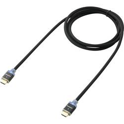 SpeaKa Professional HDMI kabel Zástrčka HDMI-A, Zástrčka HDMI-A 1.00 m černá SP-7870024 4K UHD, Audio Return Channel, opletený, s LED HDMI kabel