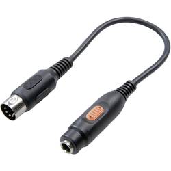 SpeaKa Professional konektor DIN / jack audio mono adaptér [1x DIN zástrčka 5pol. - 1x jack zásuvka 6,3 mm] černá