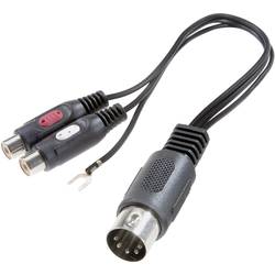 SpeaKa Professional SP-7870284 cinch / konektor DIN audio Y adaptér [1x diodová zástrčka 5pólová (DIN) - 2x cinch zásuvka] černá