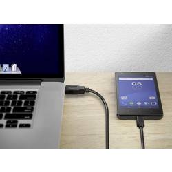Renkforce USB kabel USB 2.0 USB-A zástrčka, USB-C ® zástrčka 1.50 m černá pozlacené kontakty RF-4288950