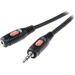 SpeaKa Professional SP-7870224 jack audio prodlužovací kabel [1x jack zástrčka 3,5 mm - 1x jack zásuvka 3,5 mm] 2.50 m černá