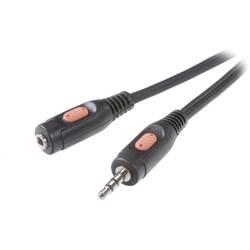 SpeaKa Professional SP-7870228 jack audio prodlužovací kabel [1x jack zástrčka 3,5 mm - 1x jack zásuvka 3,5 mm] 10.00 m černá