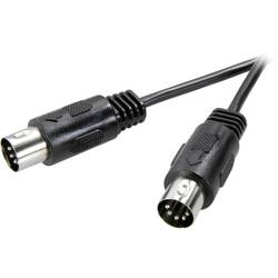 SpeaKa Professional SP-7870236 konektor DIN audio kabel [1x diodová zástrčka 5pólová (DIN) - 1x diodová zástrčka 5pólová (DIN)] 1.50 m černá