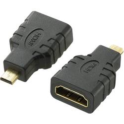 SpeaKa Professional SP-7870184 HDMI adaptér [1x micro HDMI zástrčka D - 1x HDMI zásuvka] černá pozlacené kontakty, Audio Return Channel