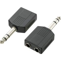 SpeaKa Professional SP-7870192 jack audio Y adaptér [1x jack zástrčka 6,3 mm - 2x jack zásuvka 6,3 mm] černá
