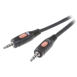 SpeaKa Professional SP-7870376 jack audio kabel [1x jack zástrčka 3,5 mm - 1x jack zástrčka 3,5 mm] 5.00 m černá