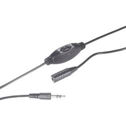 SpeaKa Professional SP-7870380 jack audio prodlužovací kabel [1x jack zástrčka 3,5 mm - 1x jack zásuvka 3,5 mm] 6.00 m černá s regulátorem hlasitosti