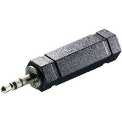 SpeaKa Professional SP-7869824 jack audio adaptér [1x jack zástrčka 3,5 mm - 1x jack zásuvka 6,3 mm] černá