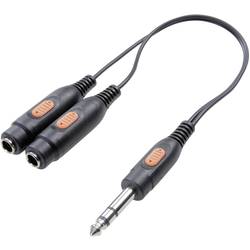 SpeaKa Professional SP-7869836 jack audio Y adaptér [1x jack zástrčka 6,3 mm - 2x jack zásuvka 6,3 mm] černá