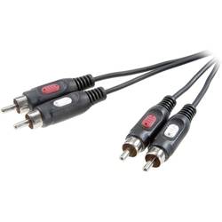 SpeaKa Professional SP-7869768 cinch audio kabel [2x cinch zástrčka - 2x cinch zástrčka] 2.50 m černá