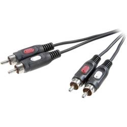 SpeaKa Professional SP-7869764 cinch audio kabel [2x cinch zástrčka - 2x cinch zástrčka] 1.50 m černá