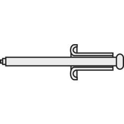 TOOLCRAFT 194706 slepý nýt (Ø x d) 4 mm x 7 mm ocel hliník A4*7 D7337-AL/ST 10 ks