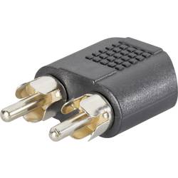 SpeaKa Professional SP-7869756 cinch / jack audio Y adaptér [2x cinch zástrčka - 1x jack zásuvka 3,5 mm] černá