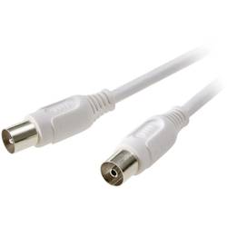 SpeaKa Professional antény kabel [1x anténní zástrčka 75 Ω - 1x anténní zásuvka 75 Ω] 5.00 m 90 dB stíněný bílá