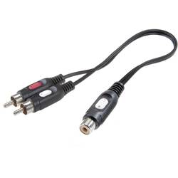 SpeaKa Professional SP-7869924 cinch audio Y adaptér [2x cinch zástrčka - 1x cinch zásuvka] černá