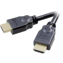 SpeaKa Professional HDMI kabel Zástrčka HDMI-A, Zástrčka HDMI-A 1.50 m černá SP-7869884 Audio Return Channel, pozlacené kontakty, Ultra HD (4K) HDMI HDMI kabel