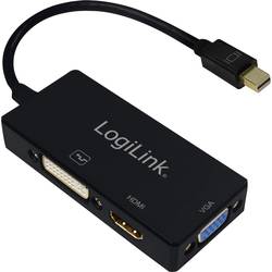 LogiLink CV0110 adaptér [1x mini DisplayPort zástrčka - 1x DVI zásuvka 24+1pólová, HDMI zásuvka, VGA zásuvka] černá