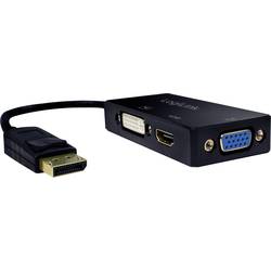 LogiLink CV0109 adaptér [1x zástrčka DisplayPort - 1x DVI zásuvka 24+1pólová, HDMI zásuvka, VGA zásuvka] černá