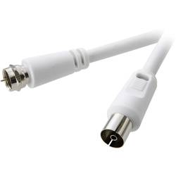 SpeaKa Professional SAT, antény kabel [1x F zástrčka - 1x anténní zásuvka 75 Ω] 5.00 m 90 dB bílá