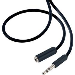 SpeaKa Professional SP-7870468 jack audio prodlužovací kabel [1x jack zástrčka 3,5 mm - 1x jack zásuvka 3,5 mm] 3.00 m černá SuperSoft opletení