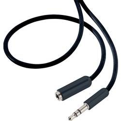 SpeaKa Professional SP-7870472 jack audio prodlužovací kabel [1x jack zástrčka 3,5 mm - 1x jack zásuvka 3,5 mm] 5.00 m černá SuperSoft opletení