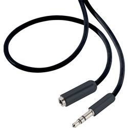 SpeaKa Professional SP-7870476 jack audio prodlužovací kabel [1x jack zástrčka 3,5 mm - 1x jack zásuvka 3,5 mm] 0.50 m černá SuperSoft opletení