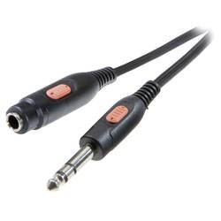 SpeaKa Professional SP-7870632 jack audio prodlužovací kabel [1x jack zástrčka 6,3 mm - 1x jack zásuvka 6,3 mm] 5.00 m černá